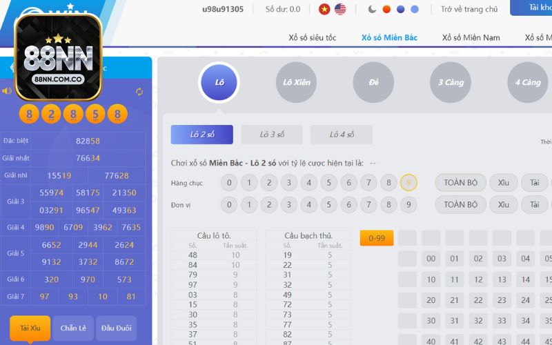 3 loại hình xổ số được yêu thích tại 88NN